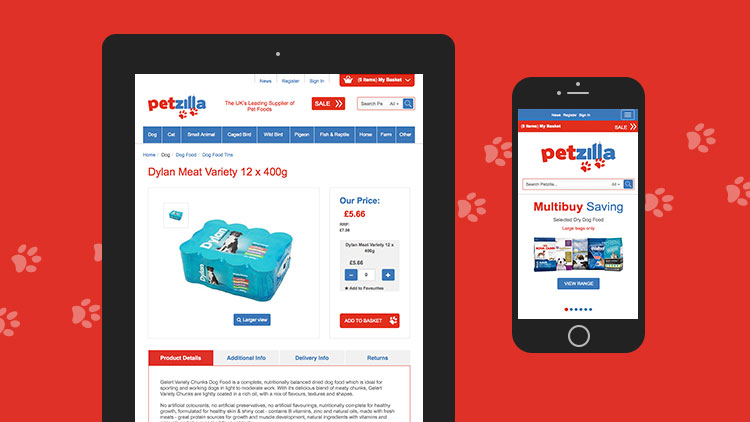Petzilla Mobile Website